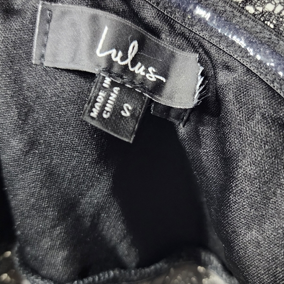 Lulus Exceptionally Exquisite Black Lace Off-the-Shoulder Maxi Dress S Wedding - Picture 9 of 9